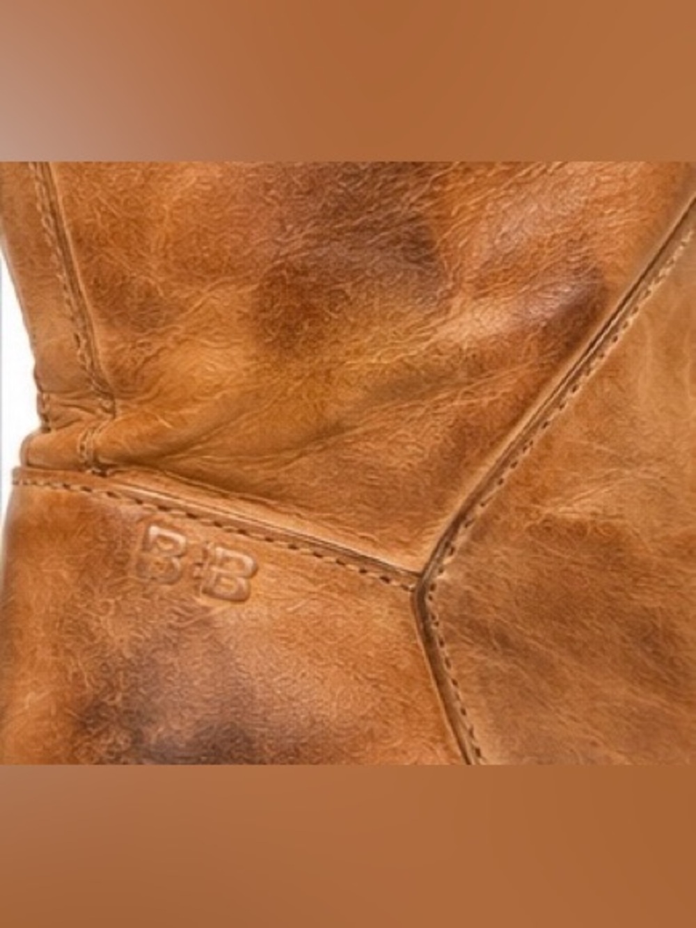 Bed|Stü Manchester Cobbler Series Tall Leather Lace Back Boots Cognac Boho, 7.5 - Picture 6 of 11